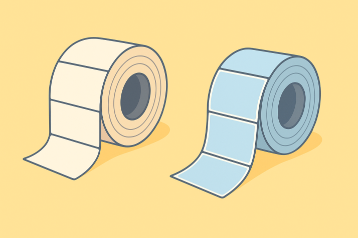 Termiskt top-coated papper vs plastetiketter (PP/PE/PET)