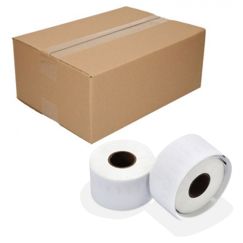 10 rullar Kompatibla Dymo 99018 etiketter, 38 x 190mm, 110 etiketter