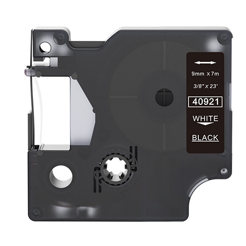 Dymo 40921 kompatibla märkband vit op svart 9mm