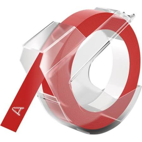 Kompatibla Dymo S0898150 märkband vit på röd 9mm