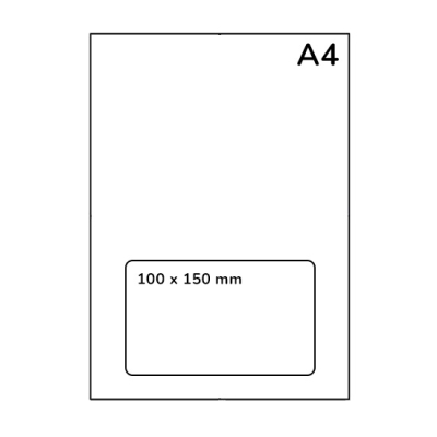 Följesedel / retouretikett med adressetikett 100 x 150 mm