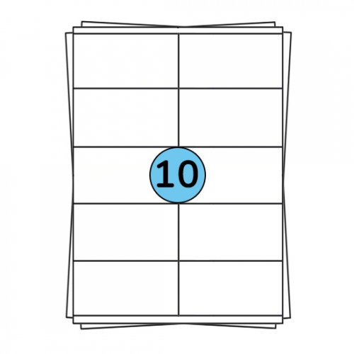 A4 etikettark 105 x 57 mm, 1.000 etiketter