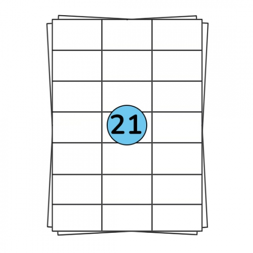 A4 etikettark 70 x 42 mm, 2.100 etiketter
