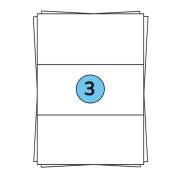 A4 etikettark 210 x 99 mm, 300 etiketter