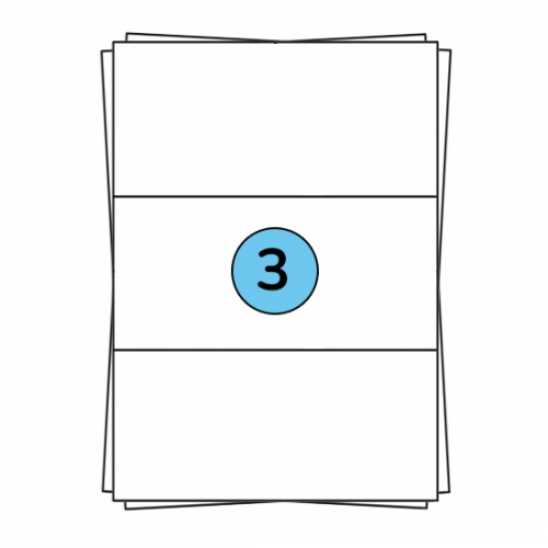 A4 etikettark 210 x 99 mm, 300 etiketter