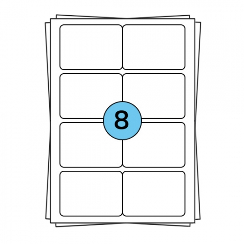 A4 etikettark 99 x 68 mm, 800 etiketter