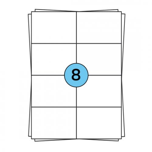 A4 etikettark 105 x 74 mm, 800 etiketter