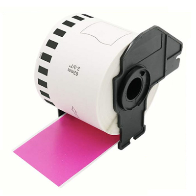 Brother DK-22205 kompatibla etiketter rosa