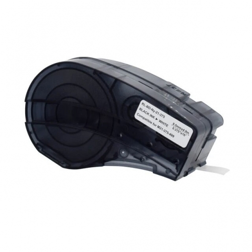 Brady M21-375-499 kompatibla etikettband svart op vit 9,53mm